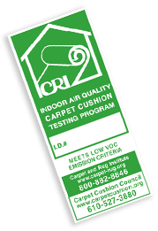 CRI Green Label Program for Carpet Cushion administered by Carpet Cushion Council